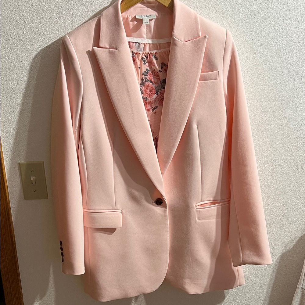 Pink Blazer with Floral bloomers